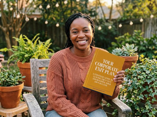 Customer holding Your Corporate Exit Plan book