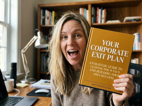 Customer holding Your Corporate Exit Plan book