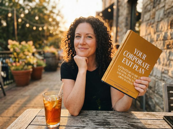 Customer holding Your Corporate Exit Plan book